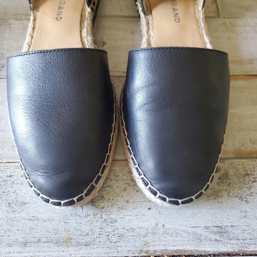 Lucky Brand Black Espadrille Ankle-Strap Flats